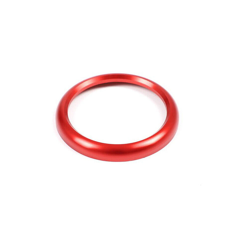 Dash Center Clock Decor Circle Red Alloy Cover Trim for Porsche 2015-2021 Macan