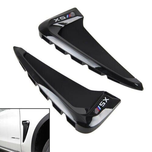 Side Marker Fender Air wing Vent Trim M Cover Chrome For 2014+ BMW F15-X5 X5 35I