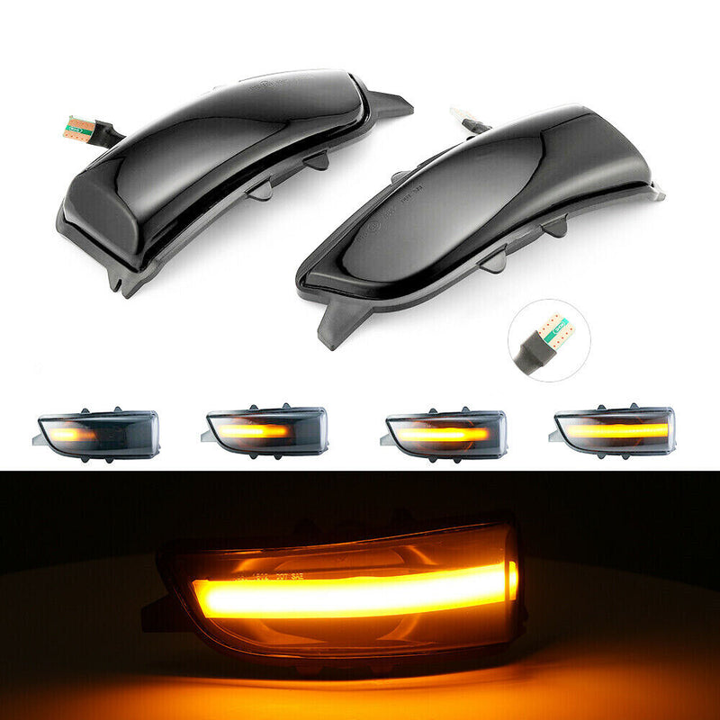 2Pcs LED Dynamic Wing Mirror Turn Indicator Light for Volvo S40 V50 C30 S60 V70