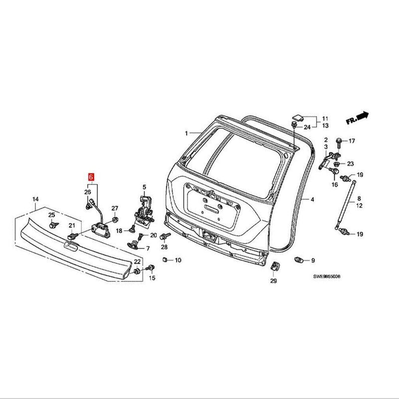 Rear Tailgate Trunk Luggage Control Switch Assemby Fit for Honda CR-V 2007-2011