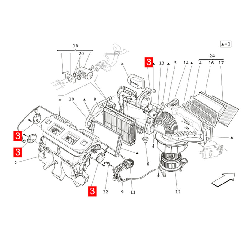 WXZOS 1PC HVAC Vent Actuator for Maserati Ghibli (M157) 2013-2019