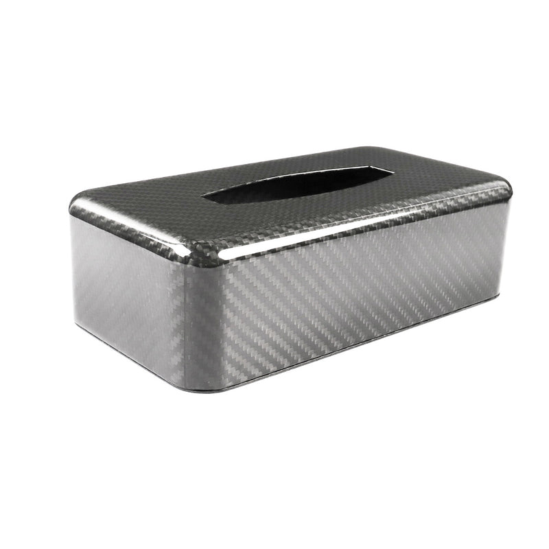 WXZOS 1PC Genuine Carbon Fiber ‌Facial Tissue Storage Box for All car