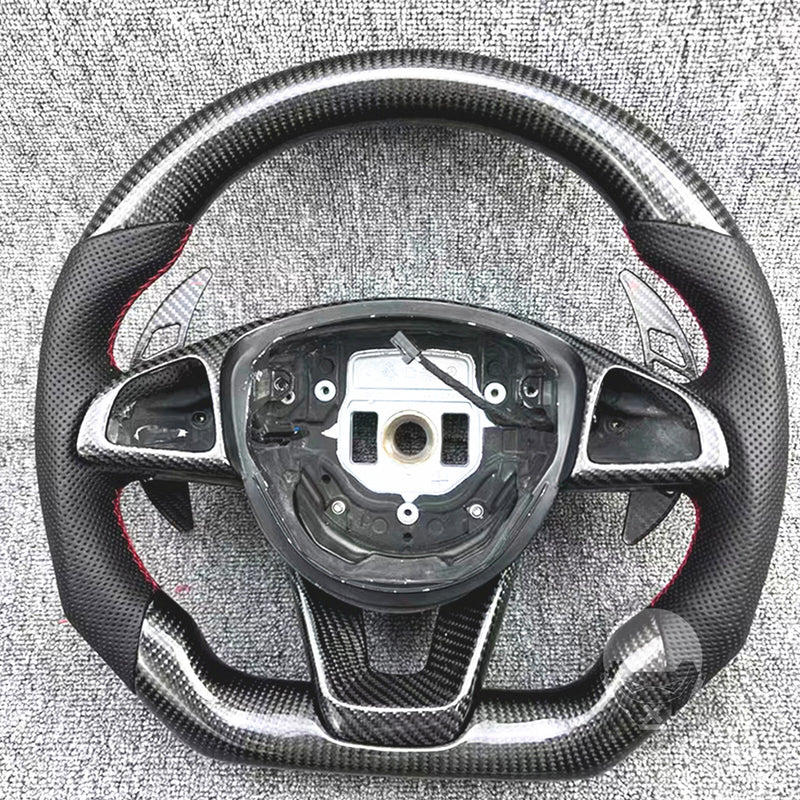 WXZOS Magnetic Carbon Fiber Gear Shifter Paddle for Mercedes R172 SLC-Class 2016-2020