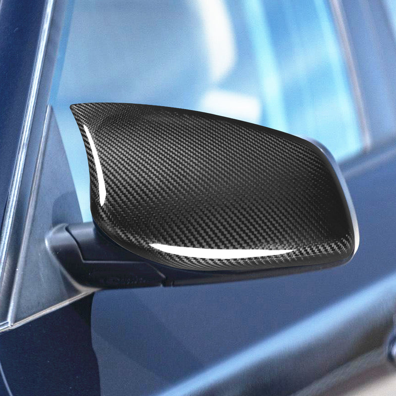 WXZOS Genuine Carbon Fiber Wing Mirror Trim for BMW 5series E60 4Door Sedan 2003-2007