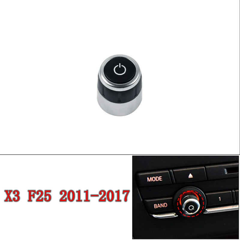 WXZOS Center Dashboard Radio CD Volume Rotary Knob Replace for BMW X3 F25 2011-2017