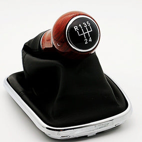 Mahogany 5 Speed Gear Shift Knob For VW Bora Golf MK4 Jetta