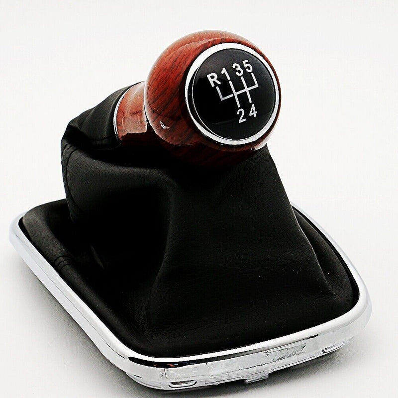 Mahogany 5 Speed Gear Shift Knob For VW Bora Golf MK4 Jetta