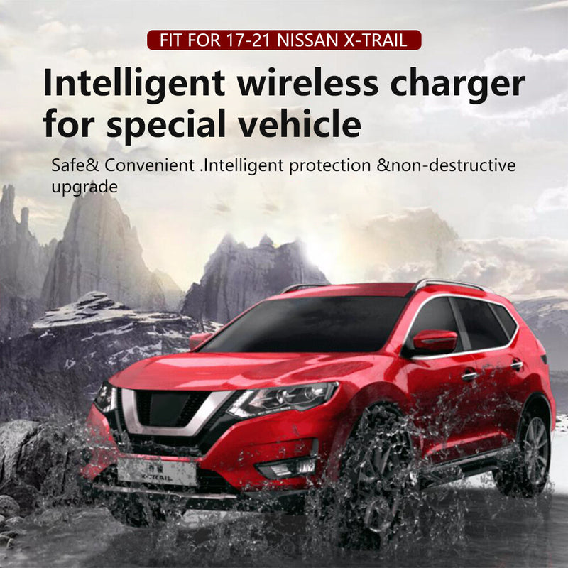 WXZOS Center Console Wireless Fast Charging Pad for Nissan X-Trail 2017-2021