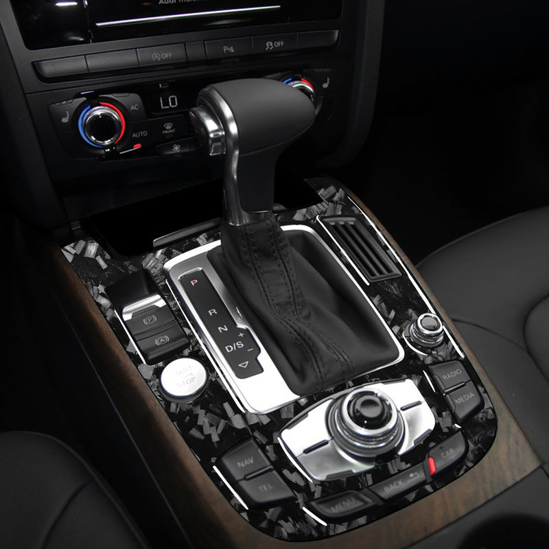 WXZOS Genuine Carbon Fiber Gear Shift Lever Panel Trim for Audi A4 B8 S4 RS4 2013-2016
