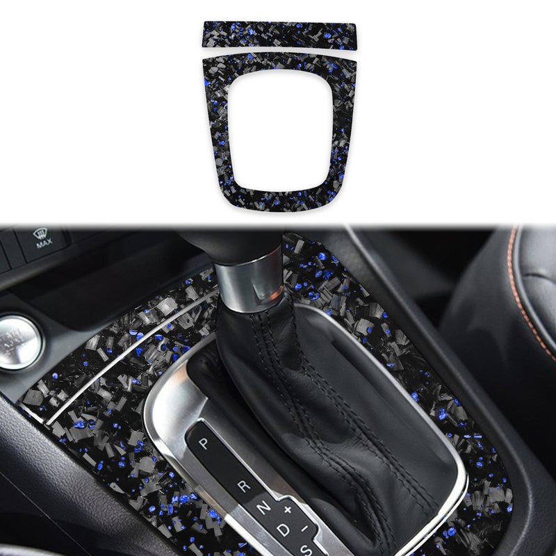 WXZOS Genuine Carbon Fiber Center Console Gear Shift Lever Trim for Audi Q3 2013-2018