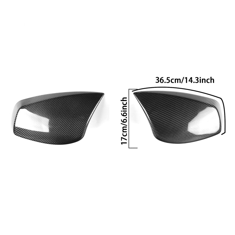 WXZOS Genuine Carbon Fiber Wing Mirror Trim for BMW 5series E60 4Door Sedan 2003-2007