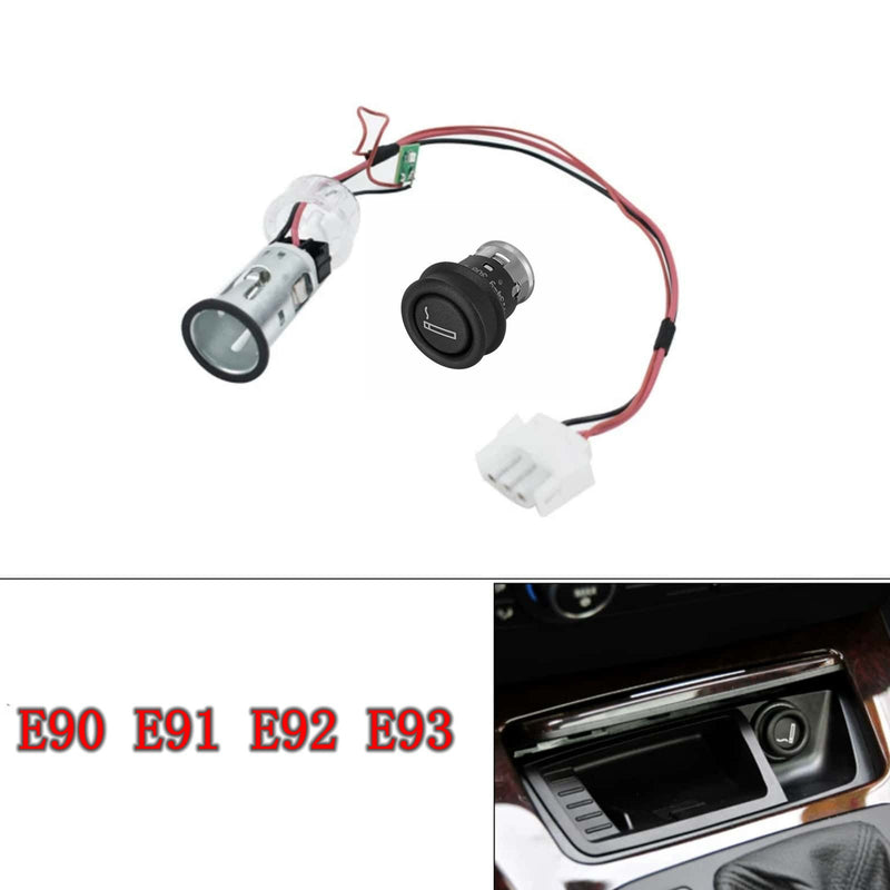 WXZOS Car Cigarette Lighter Element w/LED Power Socket for BMW E90/91/92 3seie 2005-12