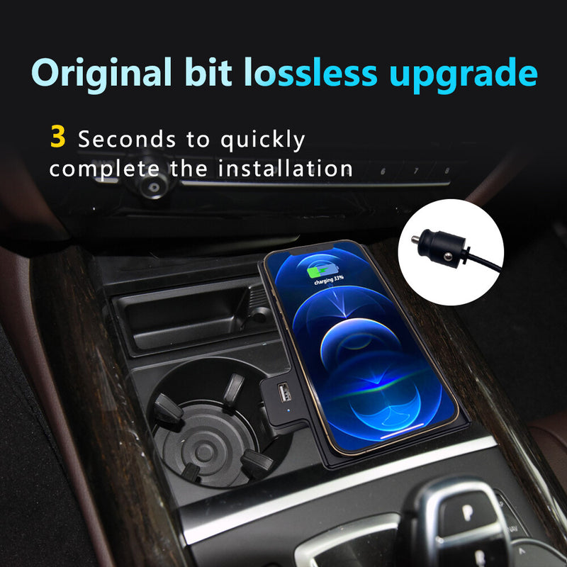 WXZOS Center Console Phone Wireless Fast Charging Pad for BMW X5 F15 2014-2018