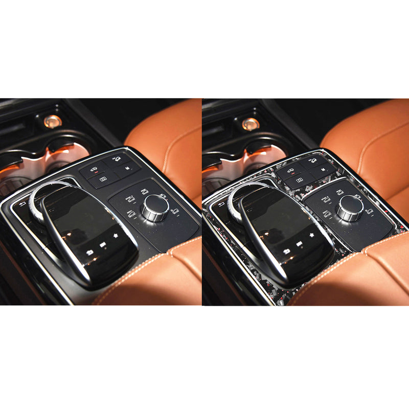 WXZOS Genuine Carbon Fiber Center Console Panel Trim for Benz W166 GL-Class 2013-2016