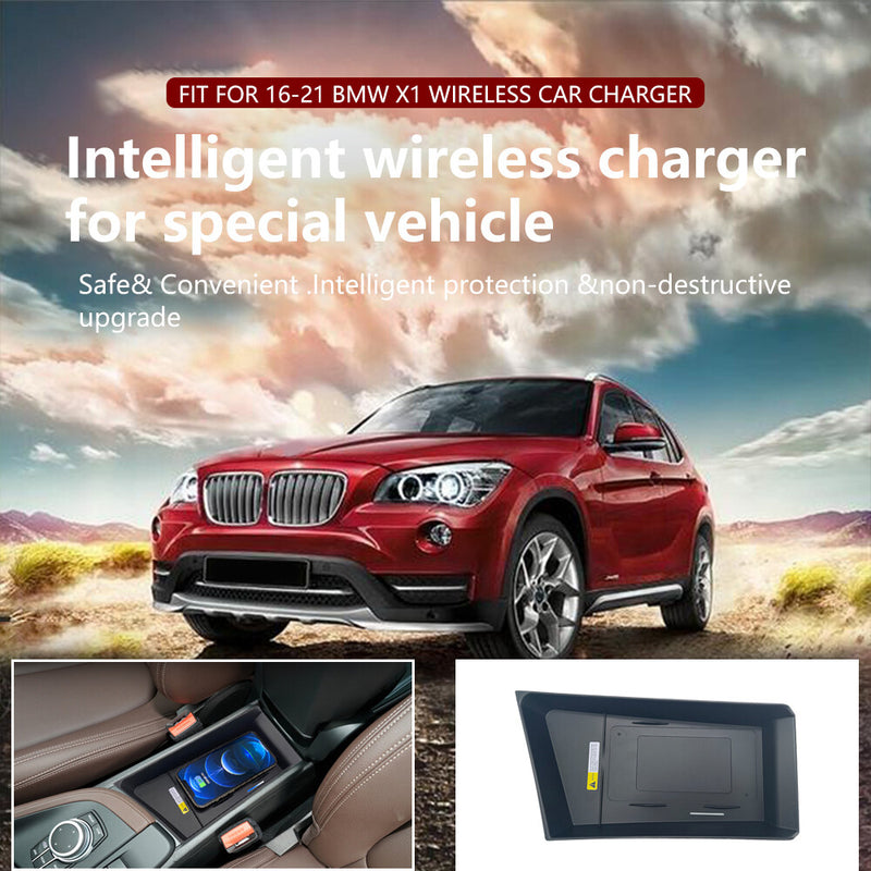 WXZOS Center Console Phone Wireless Fast Charging Pad for BMW X1 F49 2017-2021