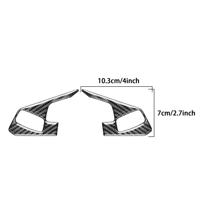 WXZOS Genuine Carbon Fiber Steering Wheel Trim for Chevrolet Corvette C8 2020-2024