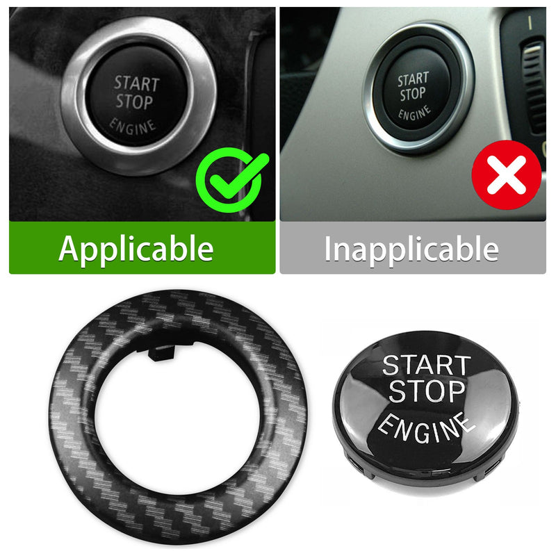 WXZOS Engine Start Stop Switch Button Trim Cover for BMW E63 E64 M6 6Series 2006-2009