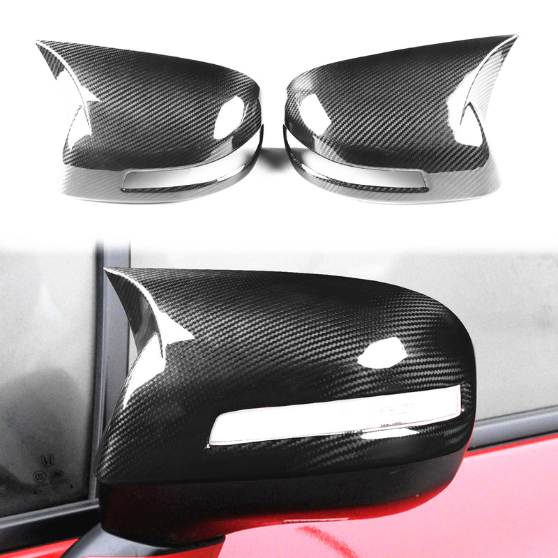 WXZOS Genuine Carbon Fiber Wing Mirror Trim for Honda Civic 2012-2015