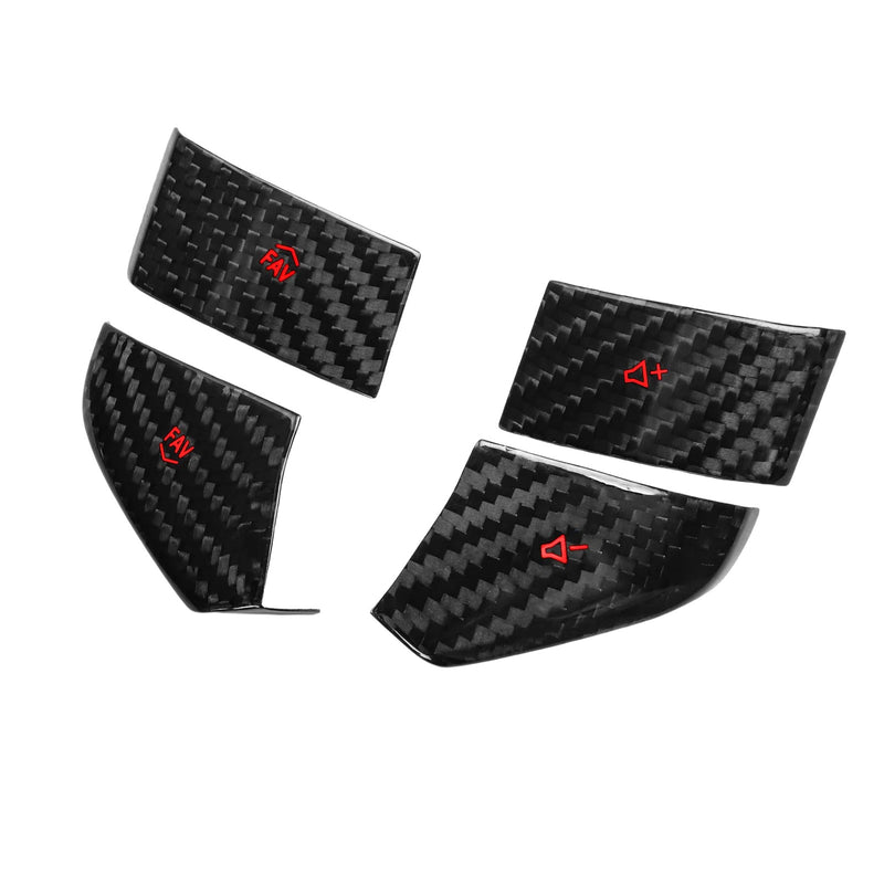 WXZOS Carbon Steering Wheel Drive Mode Button Trim for Chevrolet Corvette C8 2020-2024