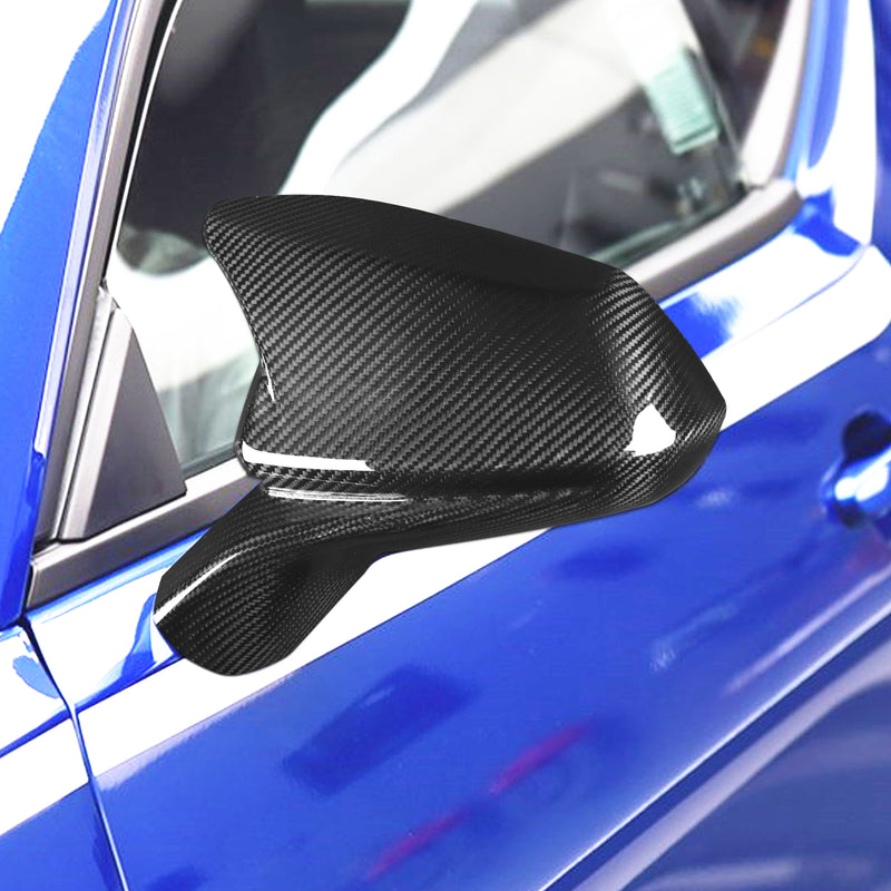 WXZOS Genuine Carbon Fiber Wing Mirror Trim for Chevrolet Camaro 2016-2024