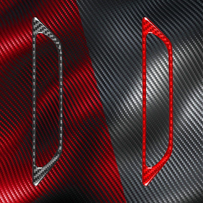 WXZOS Genuine Carbon Fiber Rear Trunk Lid Handle Trim for Chevrolet Corvette C8 2020+