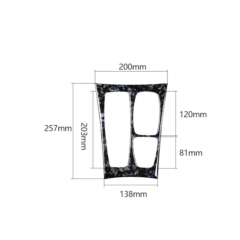 WXZOS Genuine Carbon Fiber Gear Shift Lever Panel Trim for BMW X5 E70 X6 E71 2010-2013