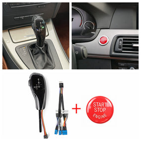 Black Shift Knob w/START STOP Cover for BMW 2006-2012 E90 E91 E92 E93 3series