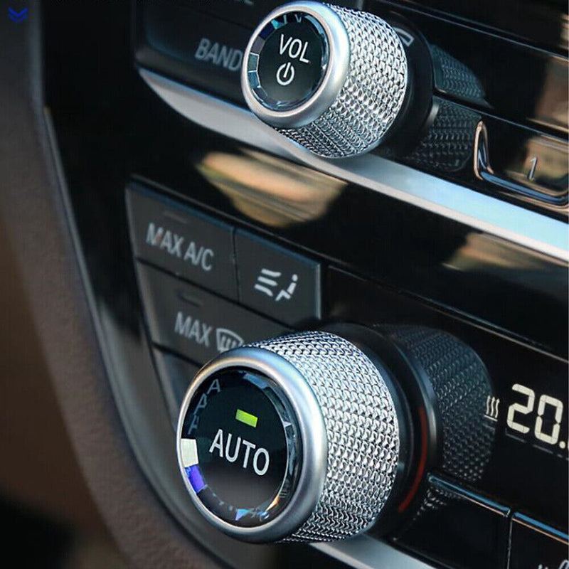 AC Climate Control Volume Button Knob Crystal Ring Cover Trim for BMW X5 F15 F16