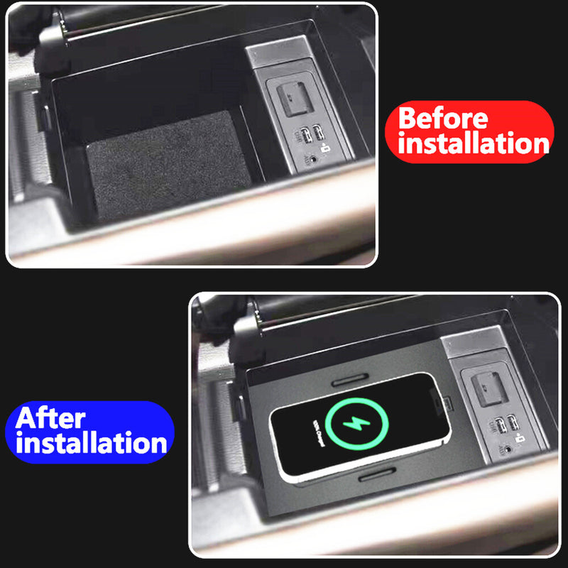 WXZOS Front Center Console Wireless Fast Charging Pad for Mazda CX-9 2019-2023