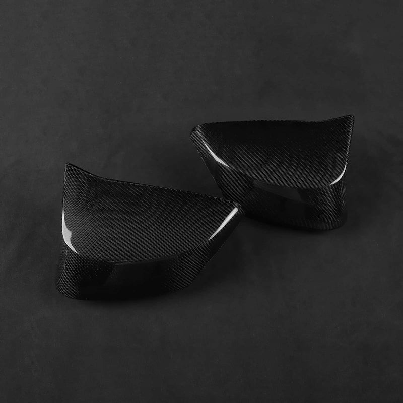 WXZOS Dry Carbon Fiber Side Wing Mirror Cover Trim for Chevrolet Corvette C8 2022-2024