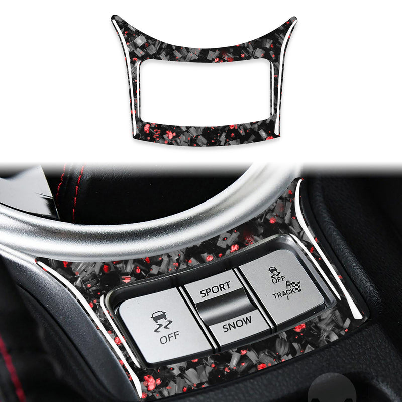 WXZOS Genuine Carbon Fiber Center Console Switch Panel Trim for Toyota 86 2017-2020