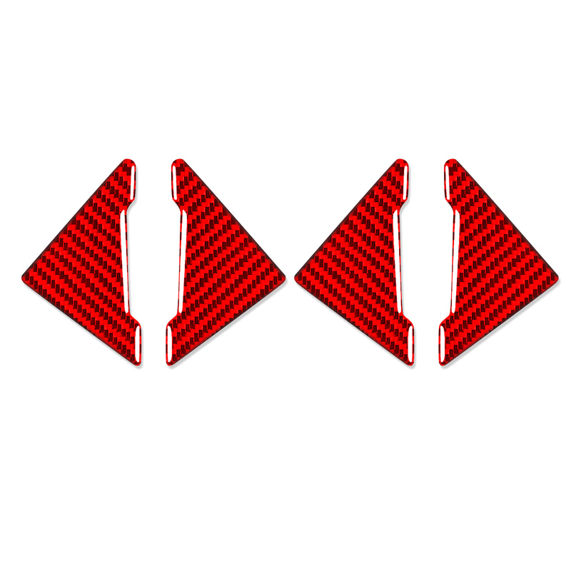 WXZOS Genuine Carbon Fiber Door Plate Anti-Collision Sticker for BMW F06 F12 2012-2018