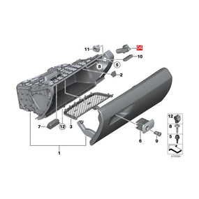 Glove Compartment Box-Strut Cylinder for BMW F20 F23 F34 F36 M3 M4 F15 F16 MINI