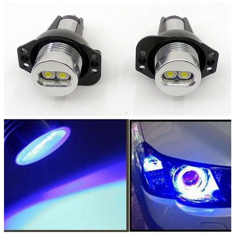 2PCS 6W Blue LED Halo Ring Marker Angel Eyes Light Bulb For BMW 3' E90 E91 05-08