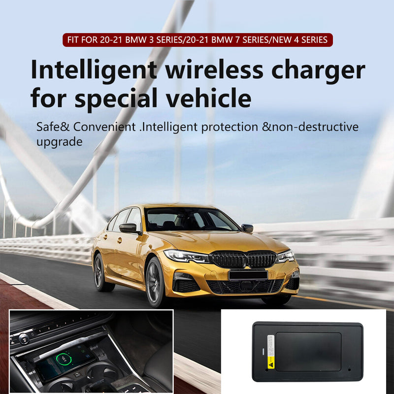 WXZOS Center Console Phone Wireless Fast Charging Pad for BMW 3series G20 2020-2021