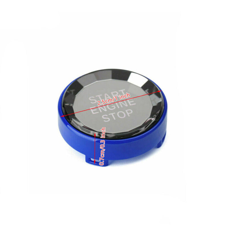 Blue Engine Start Stop Switch Button Cover For BMW E Classis E90 E92 93