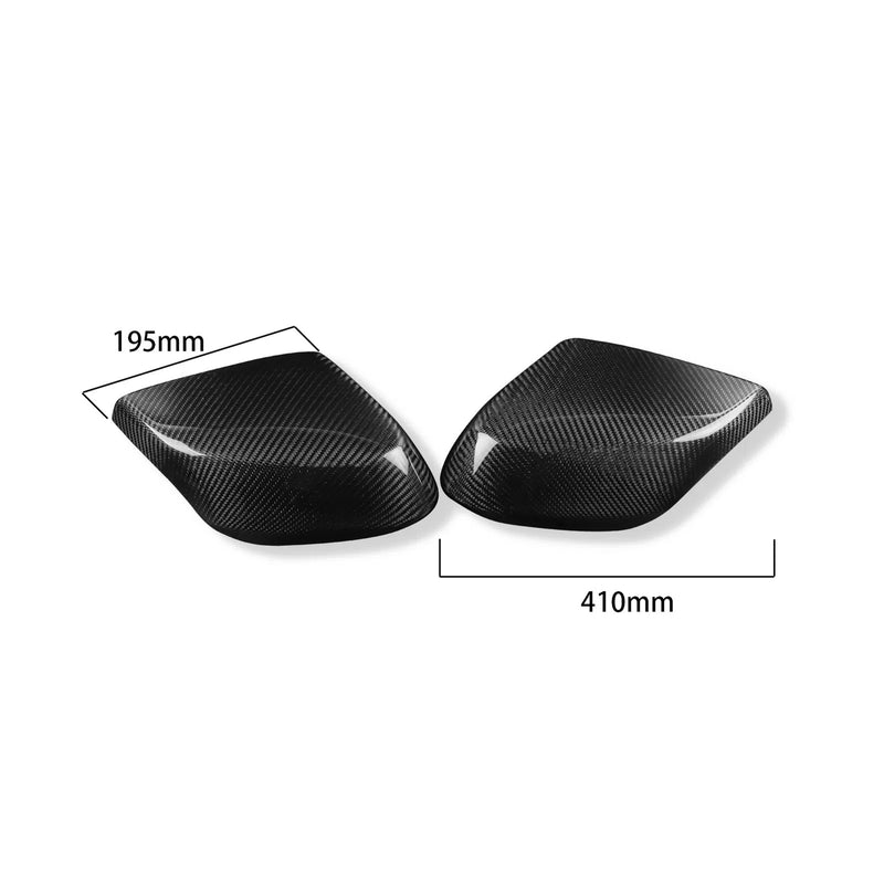 WXZOS Dry Carbon Fiber Side View Wing Mirrors Trim for Chevrolet Corvette C8 2020-2025