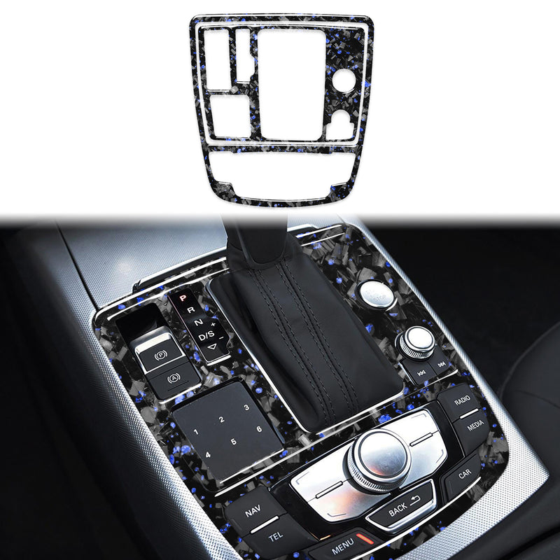 WXZOS Genuine Carbon Fiber Gear Shift Lever Panel Trim for Audi A6 C7 S6 RS6 2012-2018