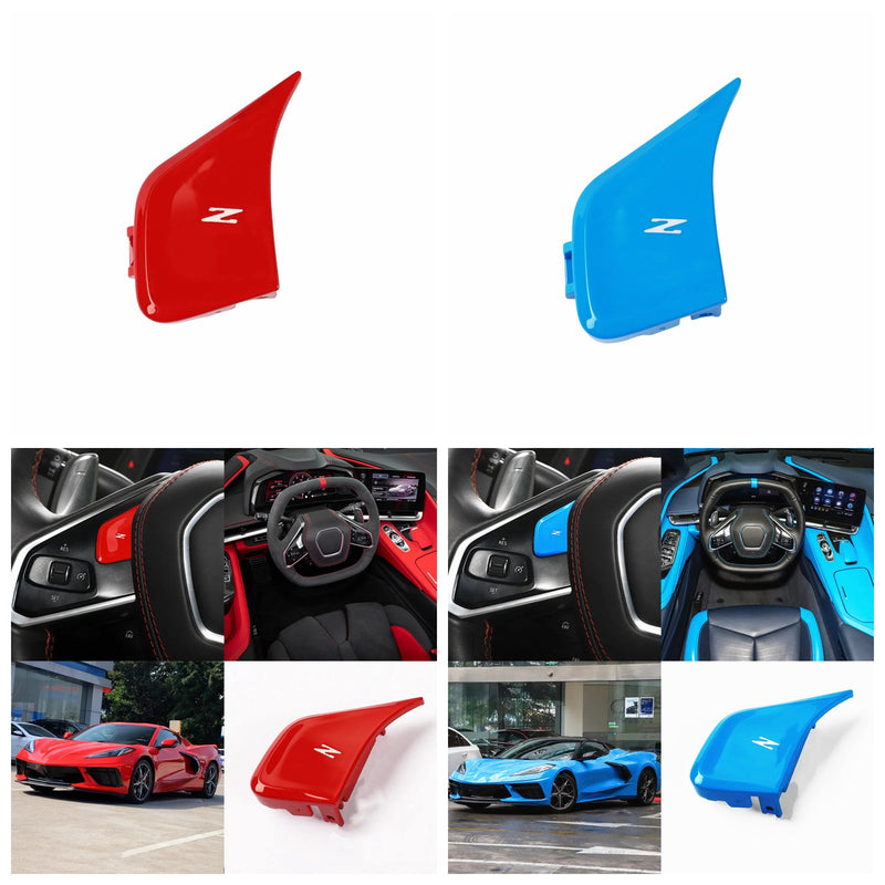 WXZOS Steering Wheel Left Z-Mode Button Trim Cover for Chevrolet Corvette C8 2020-2024