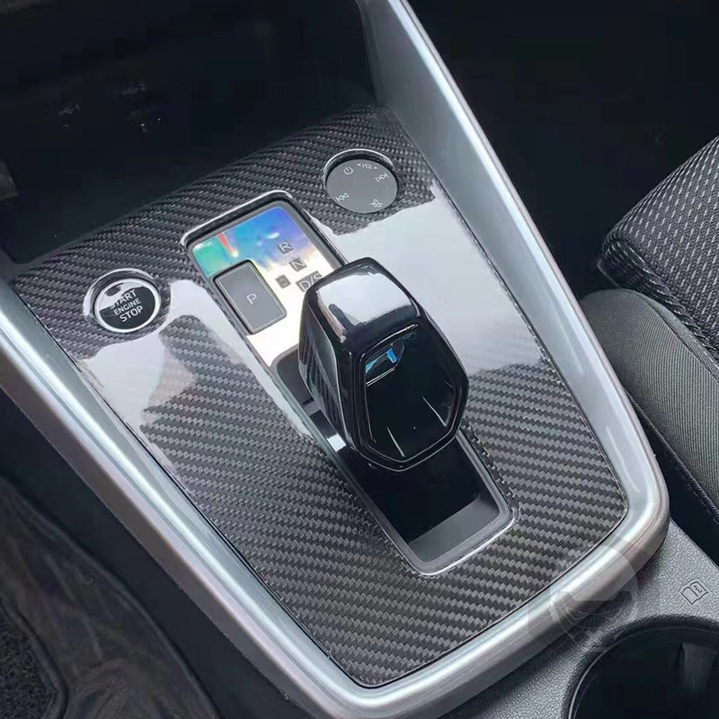 WXZOS Genuine Carbon Fiber Center Console Shift Lever Trim for Audi A3 S3 2021-2023