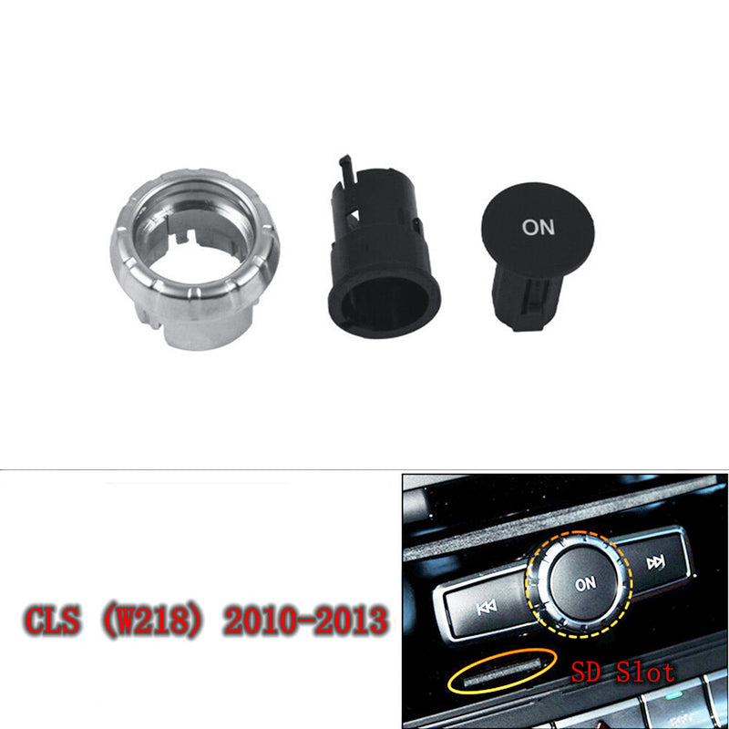 WXZOS CD Audio Control Button Knob Cover Kit for Mercedes-Benz CLS (W218) 2010-2013
