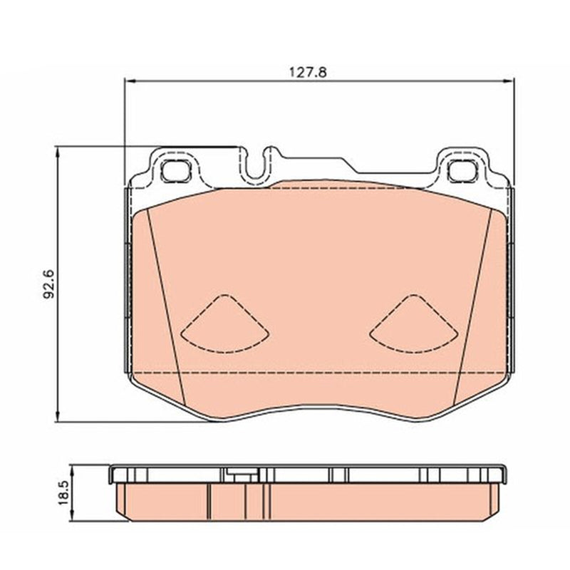 WXZOS Front Wheel Brake Pad Set for Mercedes-Benz W257 CLS300 CLS350 2.0L 2018-2023