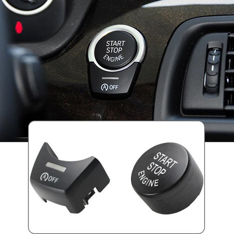 Black Engine Start Stop Button Cover Kit for BMW 7 Series F01 F02 F04 2009-2015