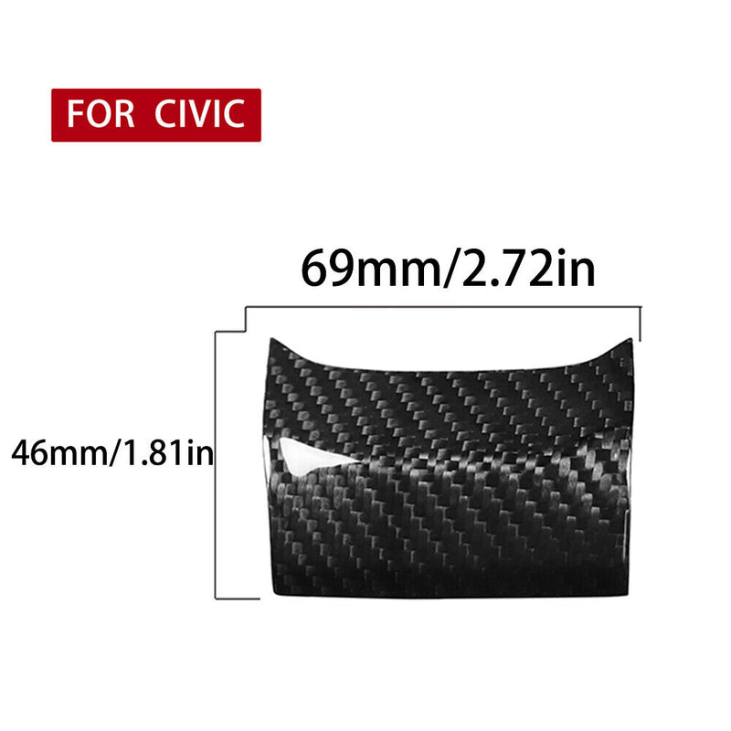 Car Genuine Carbon Fiber Gear Shift Knob Panel Trim for Honda Civic (AT) 2016-20
