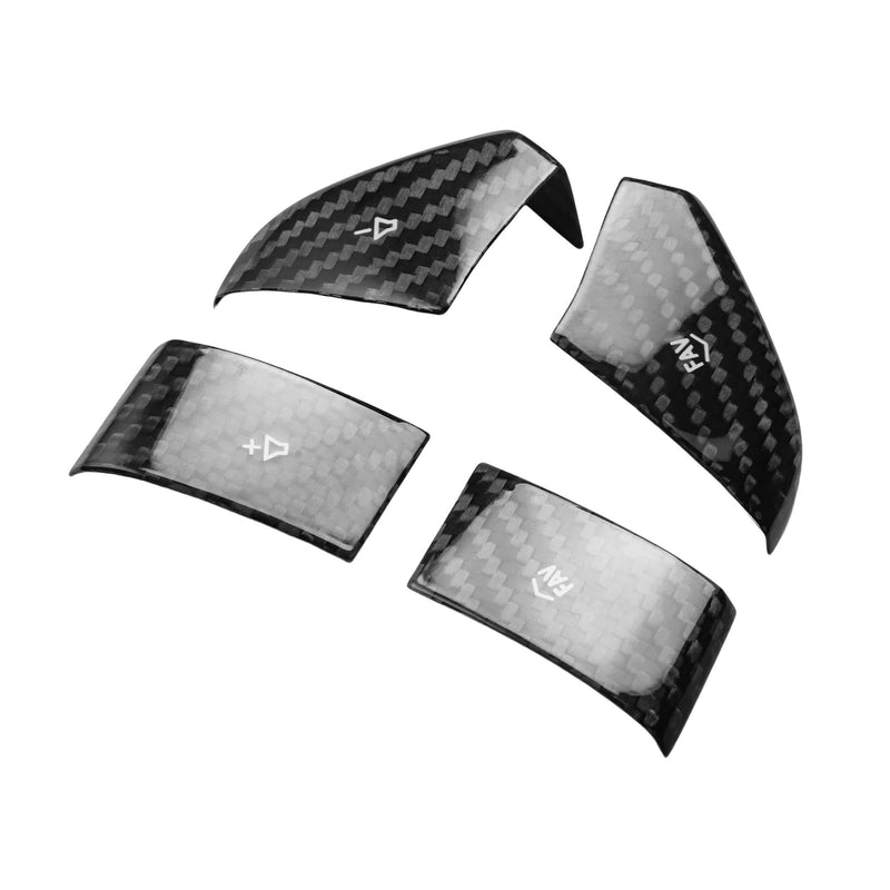 WXZOS Carbon Steering Wheel Drive Mode Button Trim for Chevrolet Corvette C8 2020-2024