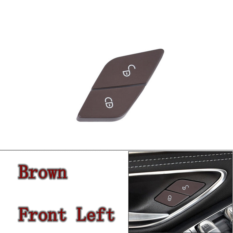 WXZOS Brown Front Left Door Lock Switch Button Cover for Benz  W257 CLS-clas 2018-2023