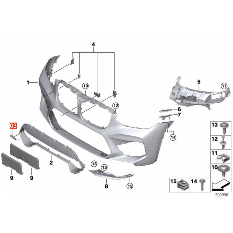 WXZOS Front Bumper Tow Hook Eye Cover Cap Replace for BMW F97 X3M F98 X4M 2019-2021