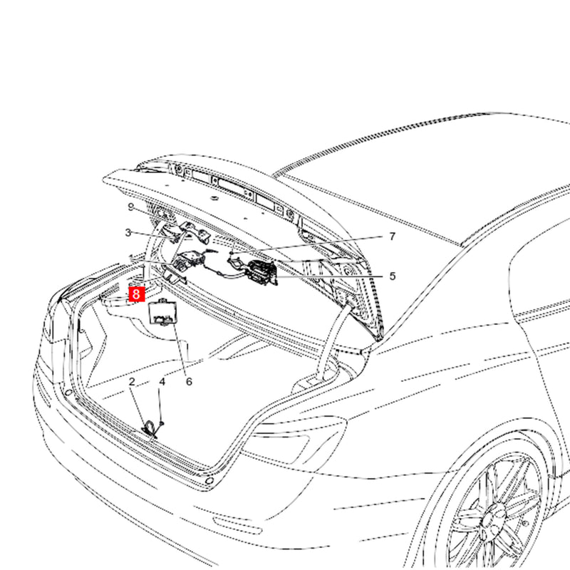 WXZOS Tailgate Liftgate Latch Lock Actuator Cover Trim for Maserati Levante 2016-2023