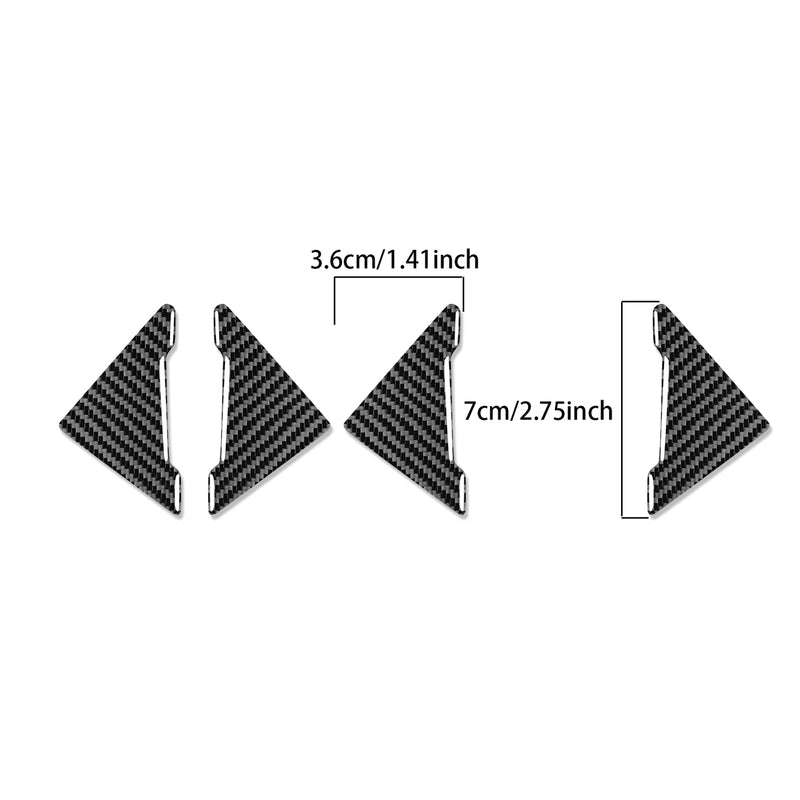 WXZOS Genuine Carbon Fiber Door Plate Anti-Collision Sticker for BMW F06 F12 2012-2018