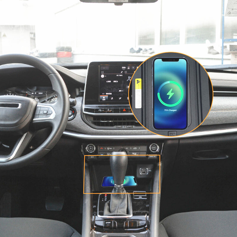 WXZOS Center Console Phone Wireless Fast Charging Pad for Jeep Compass 2021-2023